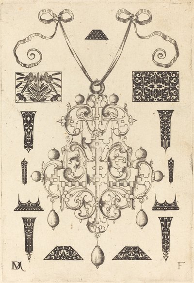 Large Pendant, Surrounded by Thirteen Studs by Daniel Mignot