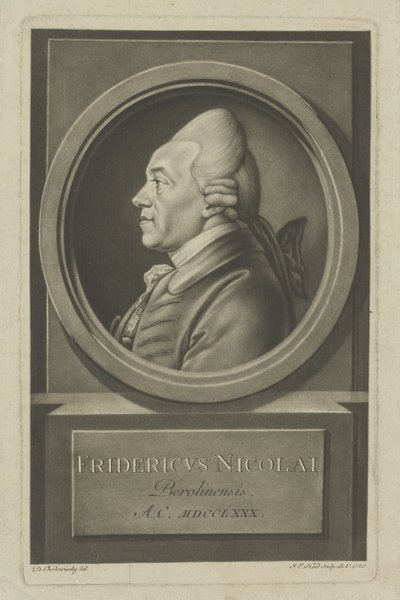 Christoph Friedrich Nicolai 1733-1811, 1780 by Daniel Nikolaus Chodowiecki