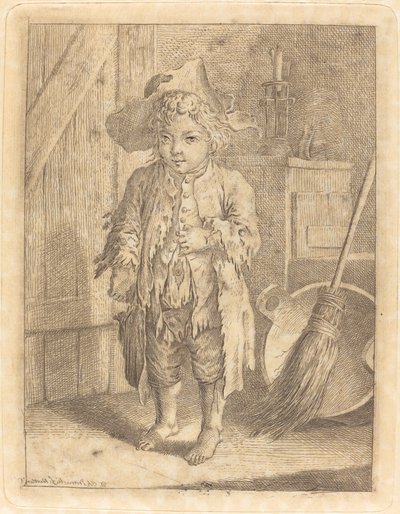 Poor Boy Showing His Navel by Daniel Nikolaus Chodowiecki