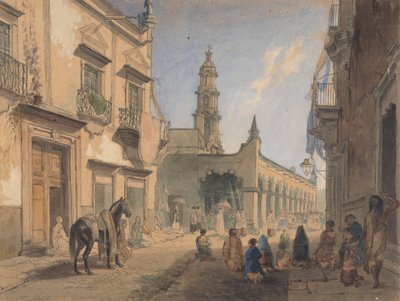 Mexican Street Scene - Aguascalientes by Daniel Thomas Egerton