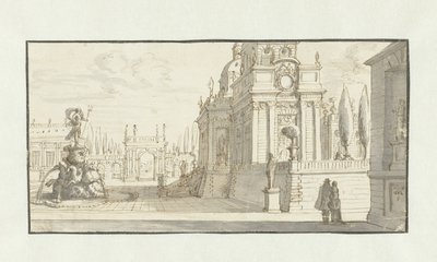 Square in Front of a Renaissance Palace by Daniel de Blieck