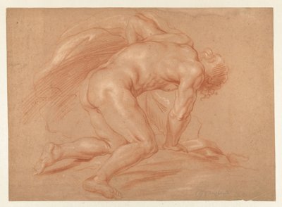 Kneeling Male Nude by Daniël Mijtens (II) (attributed to)