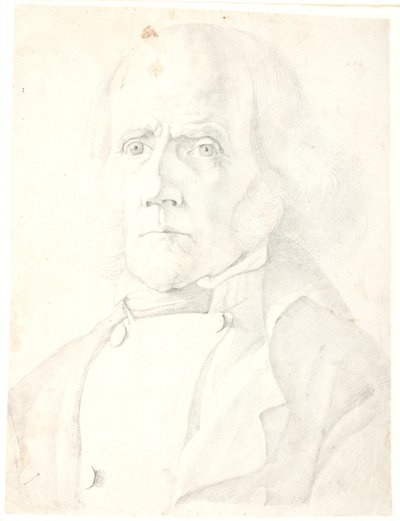 An old man with long hair by Dankvart Dreyer