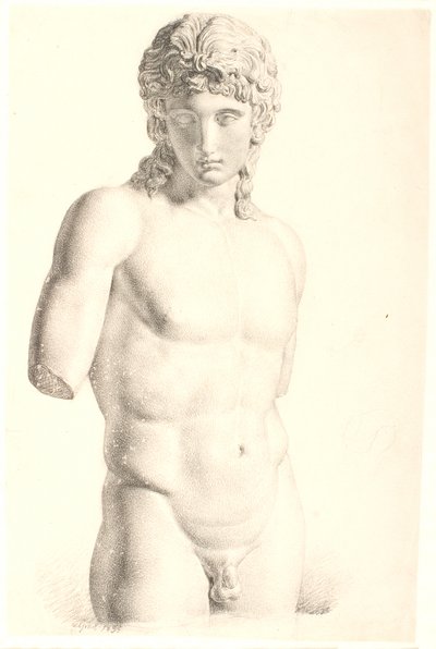 Drawing after Plaster: "Eros from Centocelle" (Vatican) by Dankvart Dreyer