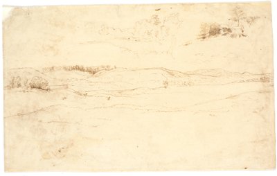 View over a Landscape with Bare Hills by Dankvart Dreyer