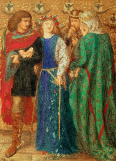 The First Madness of Ophelia by Dante Gabriel Charles Rossetti