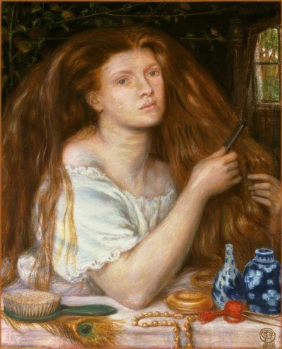 Woman Combing Her Hair by Dante Gabriel Charles Rossetti