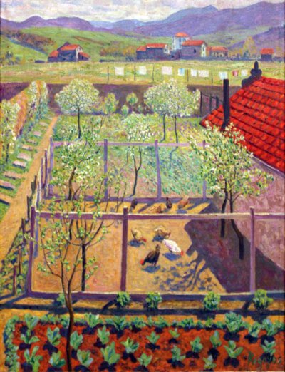 Chicken Yard by Darío de Regoyos