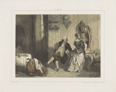 Man and Woman in Eighteenth-Century Interior by David Bles