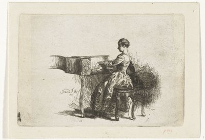 Girl at the Piano by David Bles
