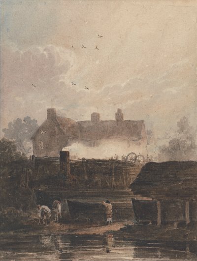 Boat Building - Dockyard at Birmingham by David Cox