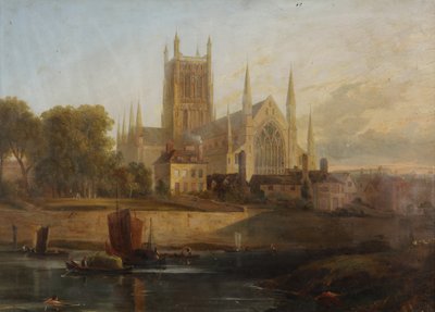 Worcester Cathedral, River Severn by David Cox