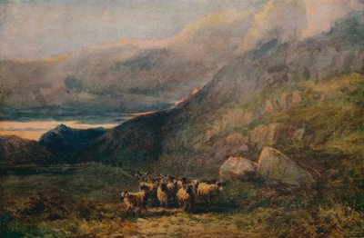 Mountain Road with Sleep, c1838 by David Cox the elder