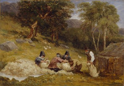Sheep Shearing by David Cox the elder