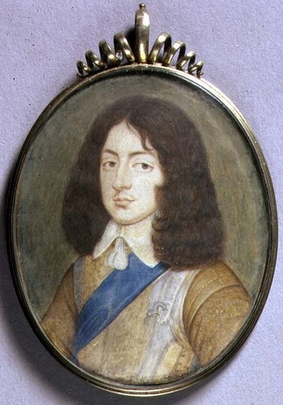Portrait Miniature of Charles II by David Des Granges
