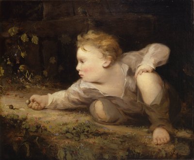Boy Playing Marbles by David Gilmour Blythe