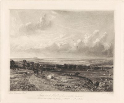 Hampstead Heath, Harrow in the Distance by David Lucas