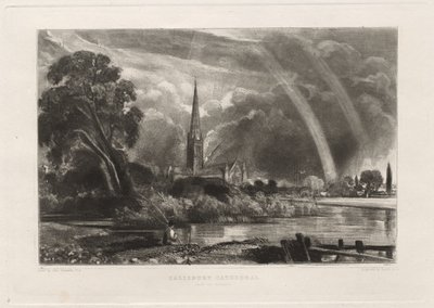 Salisbury Cathedral from the Meadows (Small Plate) by David Lucas