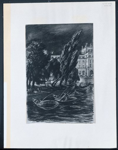 Windy Night, Stockholm by David Muirhead Bone