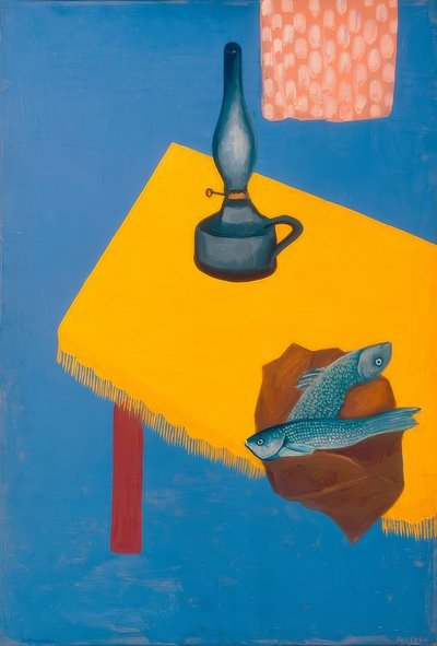 Still Life with Lamp and Herrings by David Petrowitsch Sterenberg