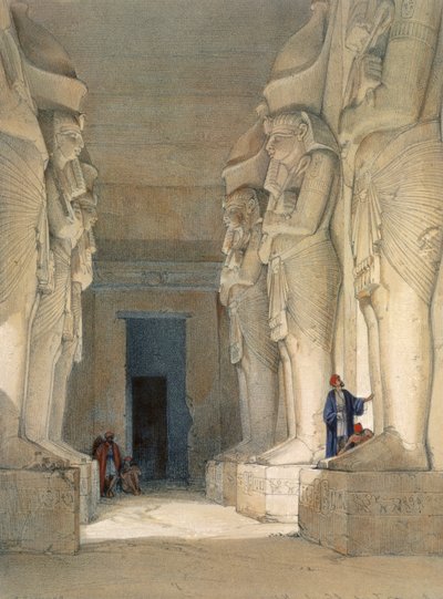 Excavated Temple of Gyrshe, Nubia by David Roberts