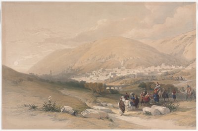 Nablus Ancient Shechem, 1839 by David Roberts