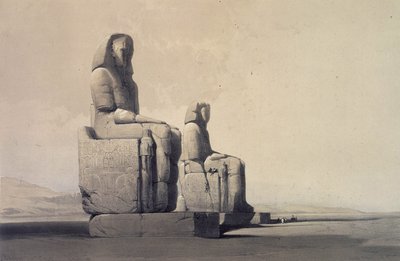 Statues at Thebes, Egypt, c.1845 by David Roberts