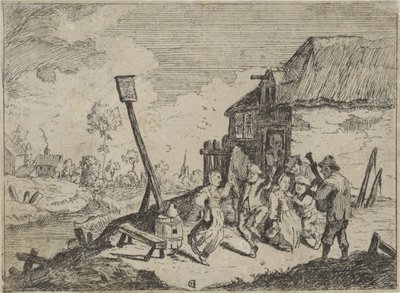 Dancing Peasants by an Inn by David Teniers (II)