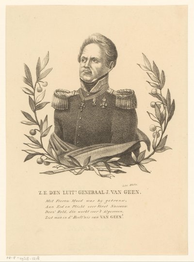 Portrait of Josephus Jacobus van Geen by David Welle