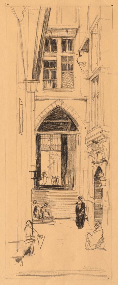 A Courtyard in Cairo by David Young Cameron
