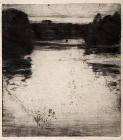 Afterglow on the Findhorn by David Young Cameron