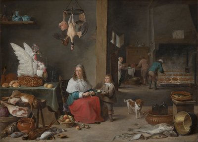 Kitchen Interior by David Teniers the Younger