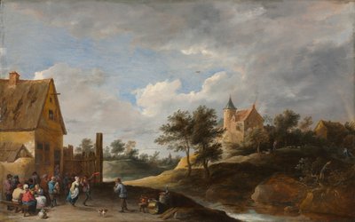 Landscape with Peasants Dancing by David Teniers the Younger