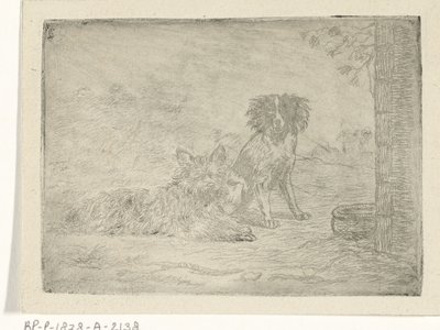 Two Dogs by David van der Kellen