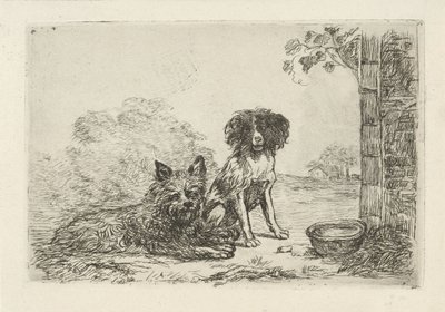 Two Dogs by David van der Kellen