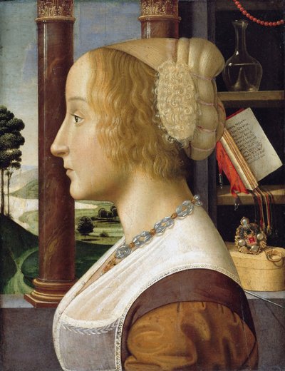 Profile Portrait of a Young Woman by Davide Ghirlandaio