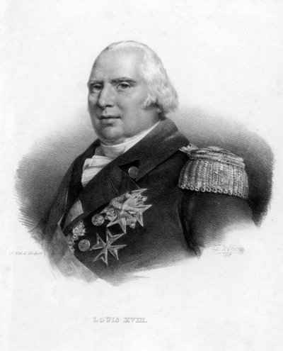 Louis XVIII, King of France, 1827 by Delpech