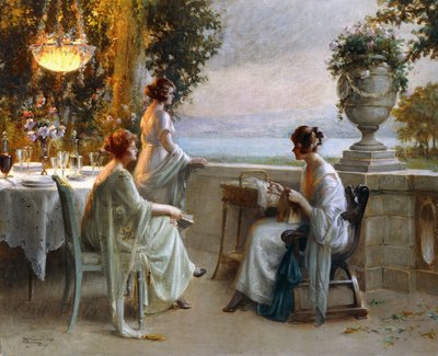 A Soiree on the Terrace by Delphin Enjolras