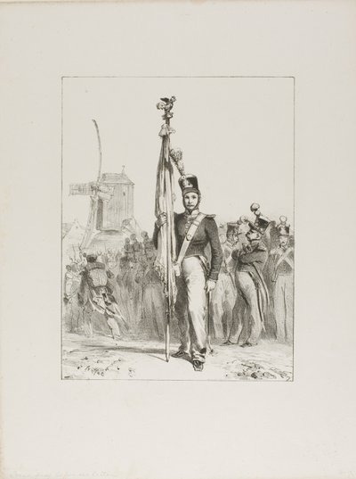 Light Infantry, Standard-Bearer by Denis Auguste Marie Raffet