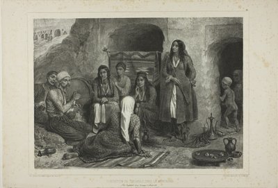 Gypsies Mountain Dwelling by Denis Auguste Marie Raffet