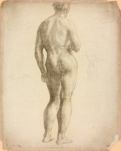 A Study of a Male Figure by Derwent Lees