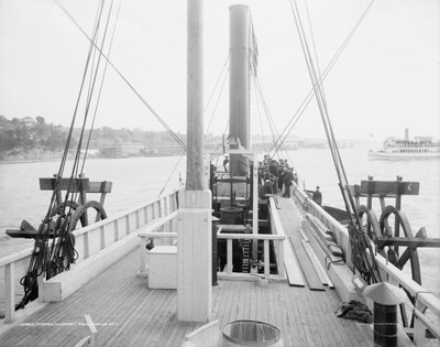 Steamer Clermont, Deck, Looking Aft by Detroit Publishing Co.