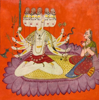 Sadashiva Worshipped by Parvati, ca. 1690 by Devidasa