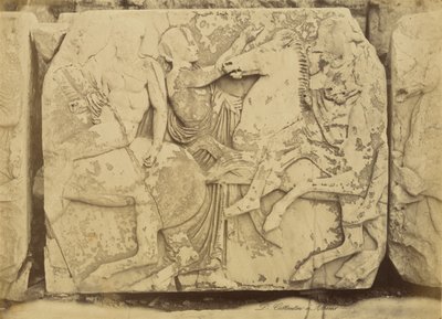 Athens - Sculptural Fragment, Parthenon Frieze by Dimitrios Constantin