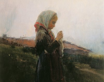 Knitting (detail) by Dionisio Baixeras Verdaguer