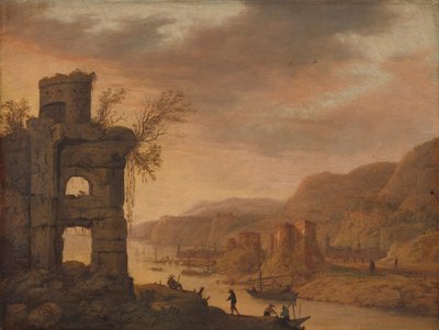 River Landscape by Dirck Verhaert