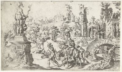 Flight into Egypt by Dirck Volckertsz. Coornhert (attributed to)