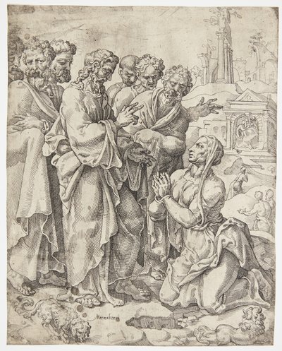 Christ and the Samaritan Woman by Dirck Volckertsz. Coornhert