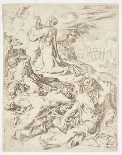 The Agony in the Garden by Dirck Volckertsz. Coornhert