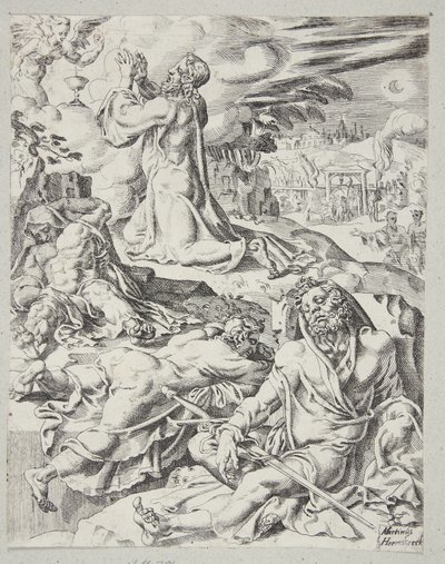 The Agony in the Garden by Dirck Volckertsz. Coornhert